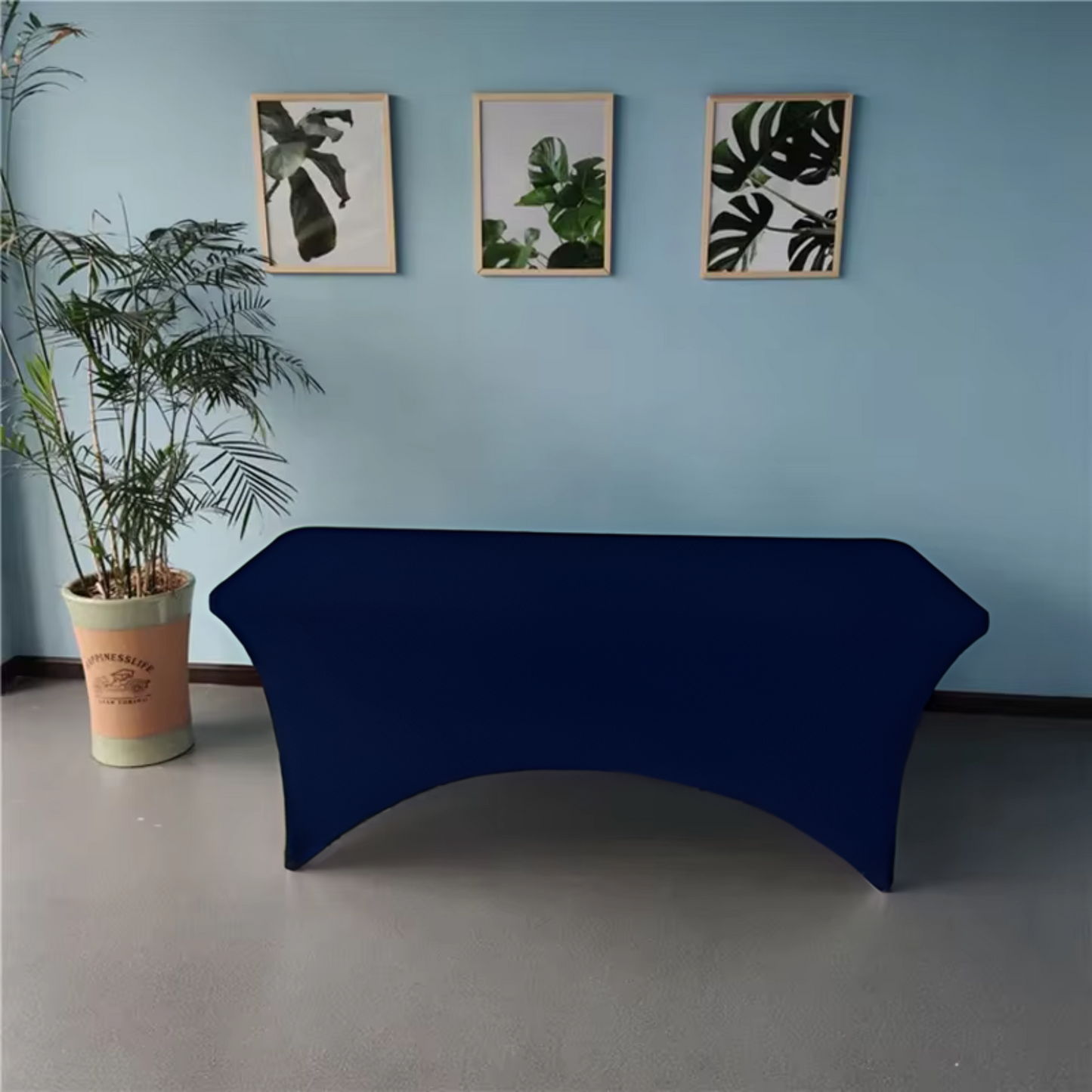 Pokrowiec na stół bankietowy cateringowy GRANATOWY 180×76 cm | Premium jakość