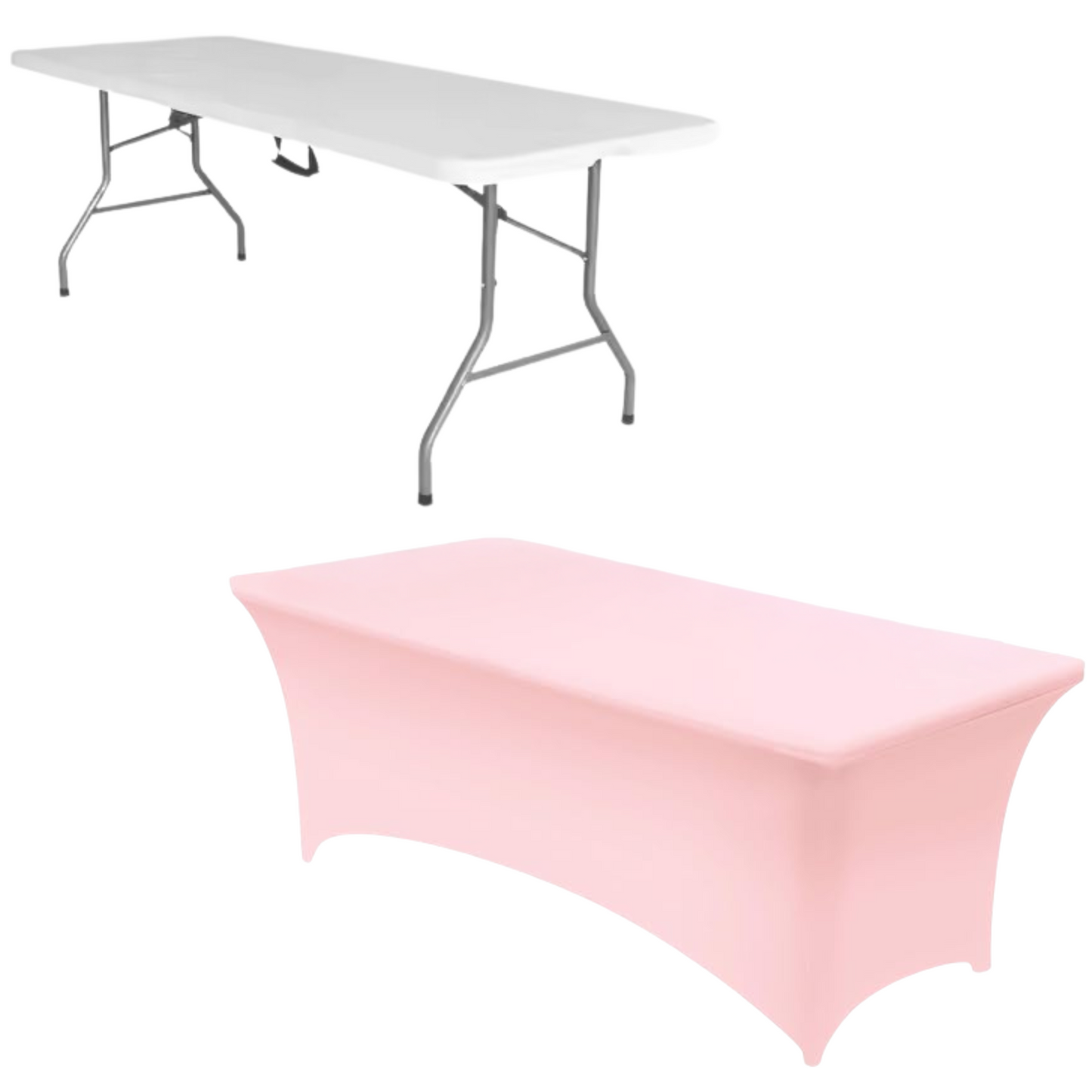 Pokrowiec na stół bankietowy cateringowy RÓŻOWY 180×76 cm | Premium jakość