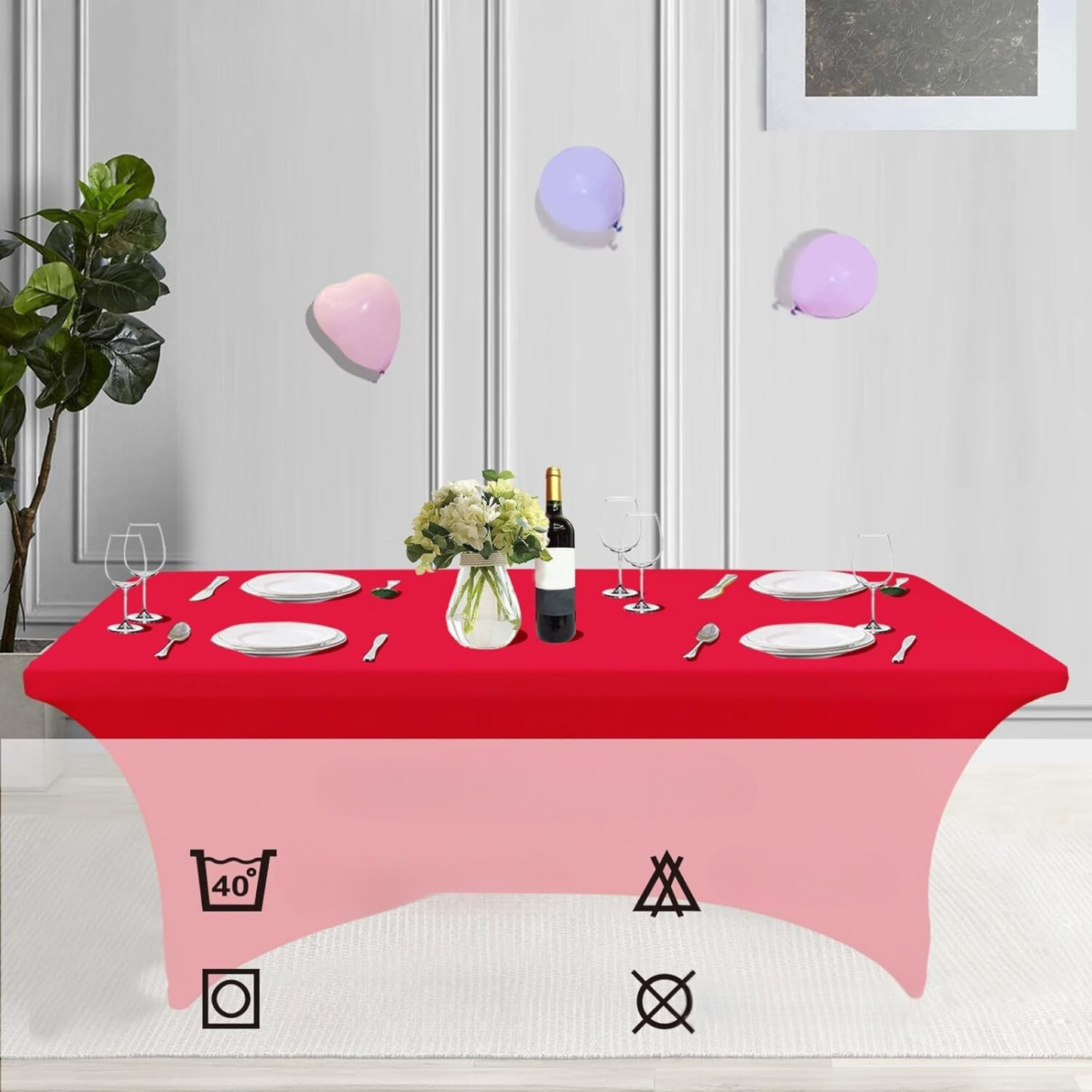 Pokrowiec na stół bankietowy cateringowy CZERWONY 180×76 cm | Premium jakość