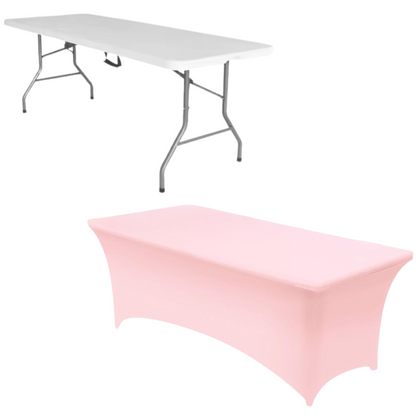Pokrowiec na stół bankietowy cateringowy RÓŻOWY 180×76 cm | Premium jakość