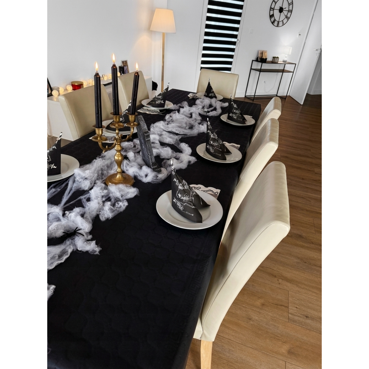 OBRUS papierowy w rolce CZARNY 1,2mx6m – elegancki, tłoczony, plamoodporny | Wygoda i estetyka na każdą okazję