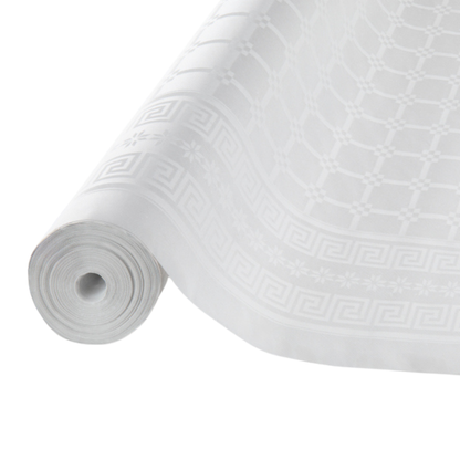 OBRUS papierowy w rolce BIAŁY 1,2mx50m – elegancki, tłoczony, plamoodporny | Wygoda i estetyka na każdą okazję