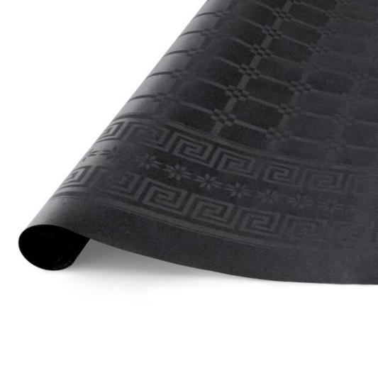 OBRUS papierowy w rolce CZARNY 1,2mx6m – elegancki, tłoczony, plamoodporny | Wygoda i estetyka na każdą okazję