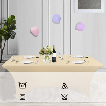 Pokrowiec na stół bankietowy cateringowy SZAMPAŃSKI BEŻOWY 180×76 cm | Premium jakość