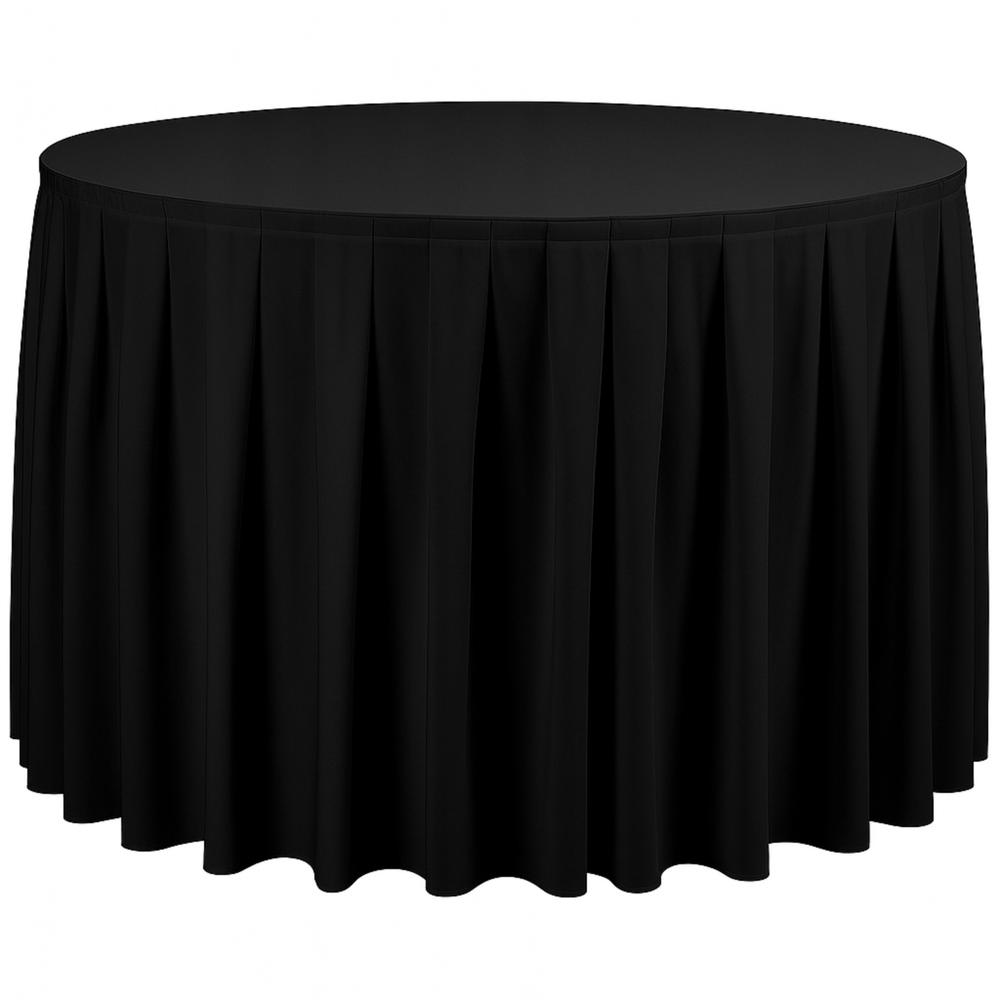 FALBANA do stołu CZARNA 565 cm – elegancki skirting cateringowy 220 gsm | Profesjonalne wykończenie stołu bankietowego