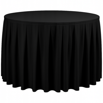 FALBANA do stołu CZARNA 565 cm – elegancki skirting cateringowy 220 gsm | Profesjonalne wykończenie stołu bankietowego
