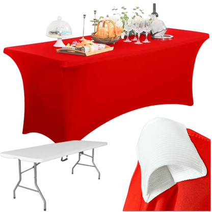 Pokrowiec na stół bankietowy cateringowy CZERWONY 180×76 cm | Premium jakość