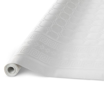 OBRUS papierowy w rolce BIAŁY 1,2mx8m – elegancki, tłoczony, plamoodporny | Wygoda i estetyka na każdą okazję