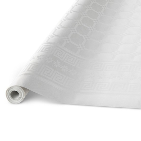 OBRUS papierowy w rolce BIAŁY 1,2mx8m – elegancki, tłoczony, plamoodporny | Wygoda i estetyka na każdą okazję