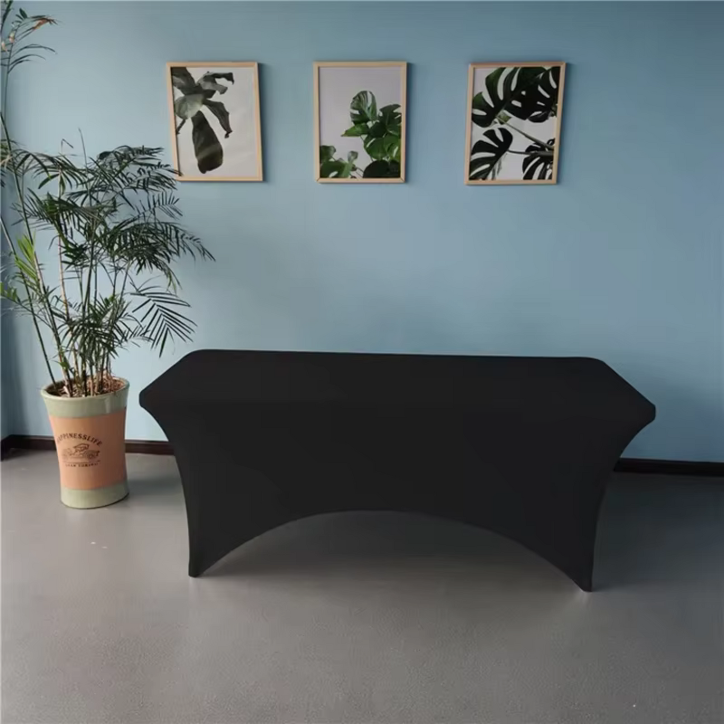 Pokrowiec na stół bankietowy cateringowy CZARNY 180×76 cm | Premium jakość