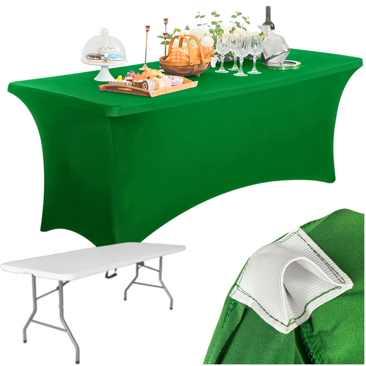 Pokrowiec na stół bankietowy cateringowy ZIELONY 180×76 cm | Premium jakość
