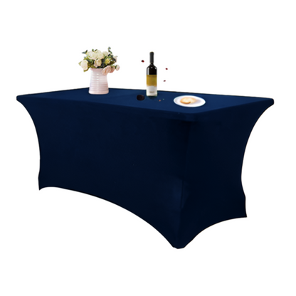 Pokrowiec na stół bankietowy cateringowy GRANATOWY 180×76 cm | Premium jakość
