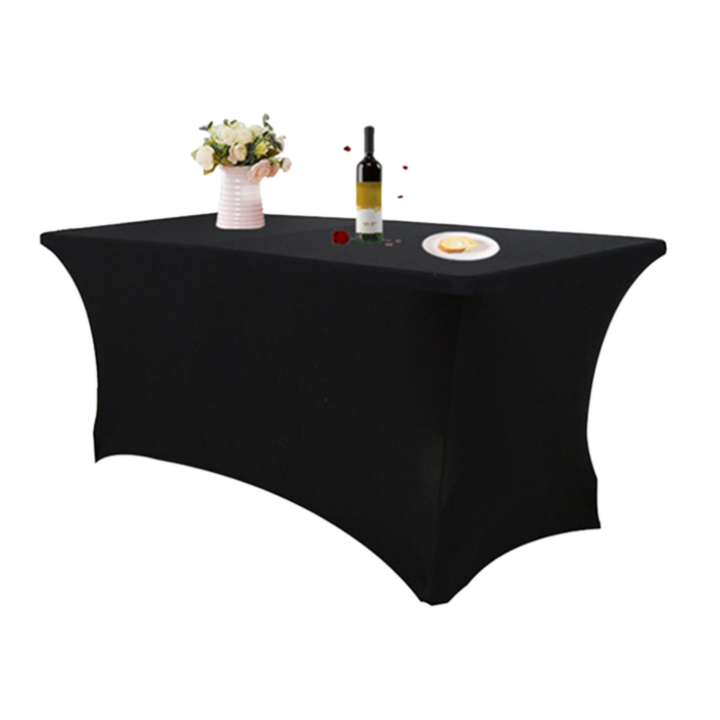 Pokrowiec na stół bankietowy cateringowy CZARNY 180×76 cm | Premium jakość