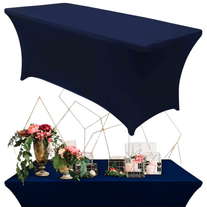 Pokrowiec na stół bankietowy cateringowy GRANATOWY 180×76 cm | Premium jakość