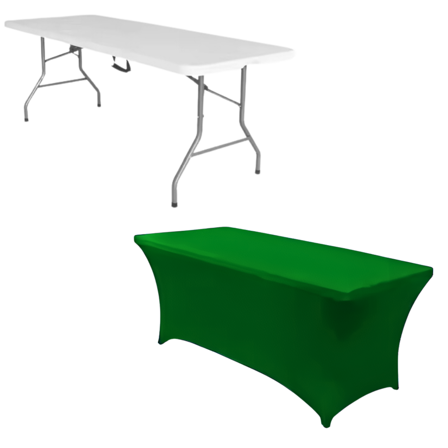 Pokrowiec na stół bankietowy cateringowy ZIELONY 180×76 cm | Premium jakość